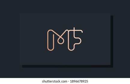 Minimal clip initial letter MF logo. This logo inspiration from clip typeface.It will be suitable for which company or brand name start those initial.