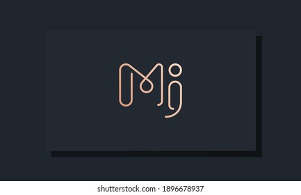 Letra mínima inicial del clip logotipo MJ. Este logotipo se inspira en el tipo de clip.Será adecuado para qué empresa o marca inician esos iniciales.