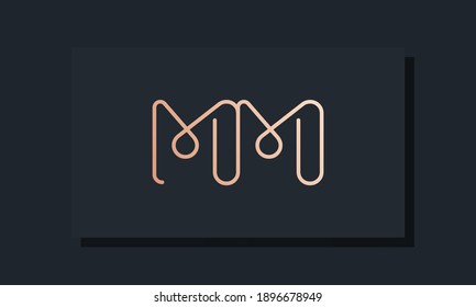 Minimal clip initial letter MM logo. This logo inspiration from clip typeface.It will be suitable for which company or brand name start those initial.