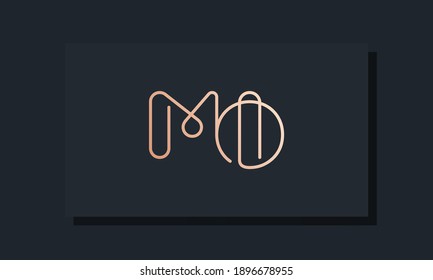 Minimal clip initial letter MO logo. This logo inspiration from clip typeface.It will be suitable for which company or brand name start those initial.