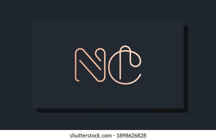 Minimal clip initial letter NC logo. This logo inspiration from clip typeface.It will be suitable for which company or brand name start those initial.