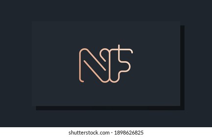 Minimal clip initial letter NF logo. This logo inspiration from clip typeface.It will be suitable for which company or brand name start those initial.