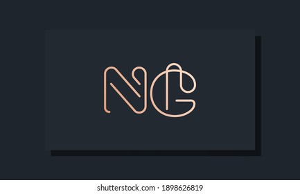 Minimal clip initial letter NG logo. This logo inspiration from clip typeface.It will be suitable for which company or brand name start those initial.