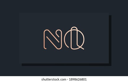 Minimal Clip Anfangsbuchstaben NQ Logo. Dieses Logo inspiriert von der Clip-Schrift.Es ist geeignet, für welche Firma oder Marke der erste Start dieser.