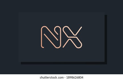 Minimal clip initial letter NX logo. This logo inspiration from clip typeface.It will be suitable for which company or brand name start those initial.