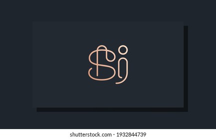 Minimal clip initial letter SJ logo. This logo inspiration from clip typeface.It will be suitable for which company or brand name start those initial.