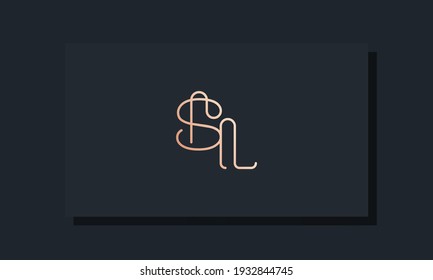Minimal Clip Anfangsbuchstaben SL Logo. Dieses Logo inspiriert von der Clip-Schrift.Es ist geeignet, für welche Firma oder Marke der erste Start dieser.