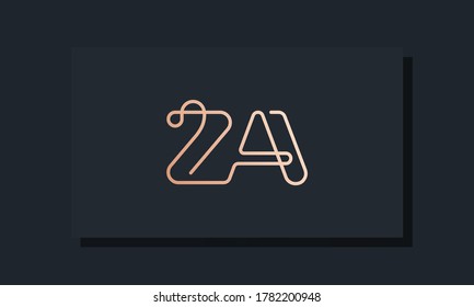 Minimal clip initial letter ZA logo. This logo inspiration from clip typeface.It will be suitable for which company or brand name start those initial.