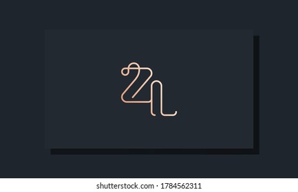 Minimal clip initial letter ZL logo. This logo inspiration from clip typeface.It will be suitable for which company or brand name start those initial.