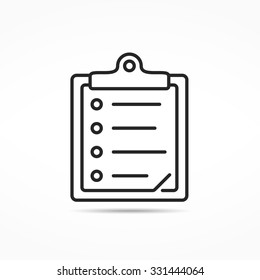 Minimal clipboard line icon, vector eps10 illustration