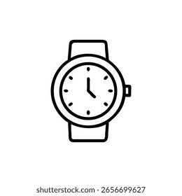 Minimal clock icon for time, schedule, deadline, and planning design.