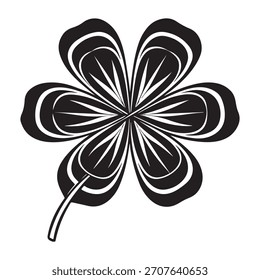Minimal clover flower bloom vector