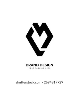 Minimal Cm Mc abstract monogram logo perfect for modern branding, unique identity, and professional projects.