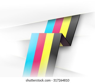 Minimal CMYK Concept Vector Shapes for Your Digital Birthday Brochure Design