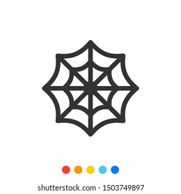 Minimal cobweb icon,Vector and Illustration.