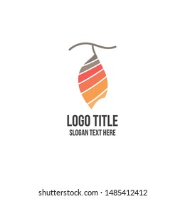 minimal cocoon logo vector. cocoon illustration for logo