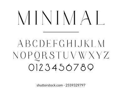 Minimal college font. Vintage sport font in american style for football, baseball or basketball logos and t-shirt. Athletic department typeface, varsity style font. Vector