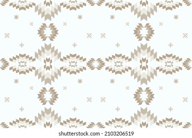 minimal color geometric Aztec style. Mosaic on the tile.  African Moroccan pattern. Ethnic carpet. Majolica. Ancient interior. Asian rug. Tribal vector ornament. textile.