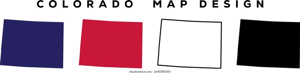Minimal Colorado State Outline – Line Art Map Silhouette