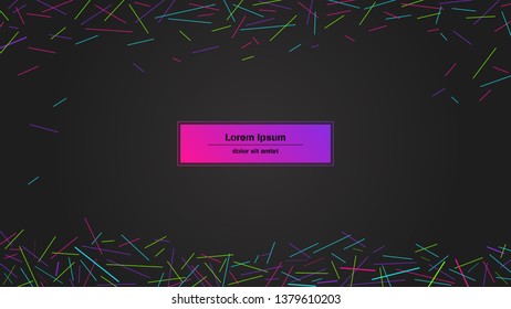 Minimal colorful abstract background. Random chaotic lines abstract geometric pattern. Vector illustration