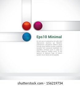 Minimal but colorful abstract geometric vector background design with pearl looking scalable elements 