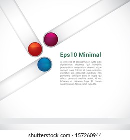 Minimal but colorful abstract geometric vector background design with pearl looking scalable elements 