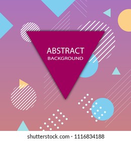 Minimal colorful background. Can be used template, web design, card, poster. Abstract and cool background concept. Vector illustration.