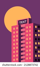 Minimal colorful building design vector