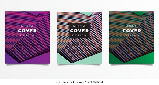 Minimal Colorful Halftone gradient Linear Cover Design. 
suitable for Poster, banner, flyer, poster, business card, brochure, catalog and other your projects. 
Vector Illustration.
