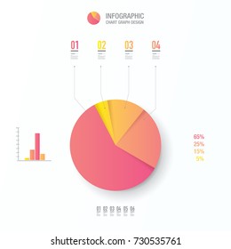 Minimal Colorful Infographic Chart Pie Design Stock Vector (Royalty ...