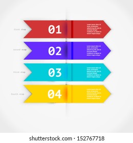 Minimal colorful infographics arrows elements. Vector elements. Parts of infographic.