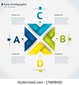 Minimal colorful infographics elements. Vector elements. Parts of infographic.
