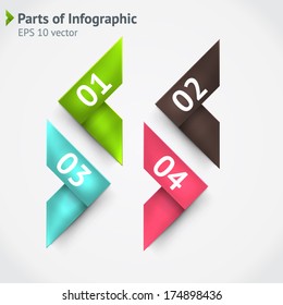 Minimal colorful infographics elements. Vector elements. Parts of infographic.