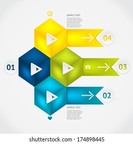 Minimal colorful infographics elements. Vector elements. Parts of infographic.