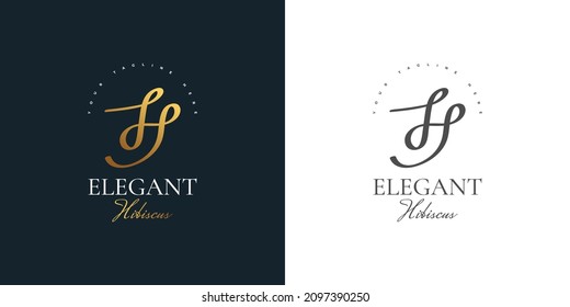 Minimal and Colorful Initial Letter H Logo Design with Handwriting Style. JJ Initial Logo Design. Handwritten Signature Logo for Identity