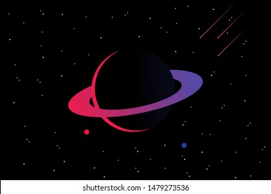 Minimal Colorful Universe Infographic Solar System Stock Vector ...