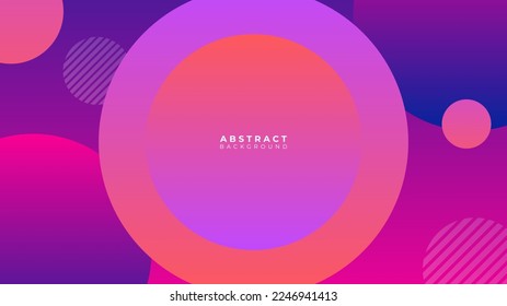 Minimal colorful vibrant vivid geometric shapes abstract modern background design. Design for poster, template on web, backdrop, brochure, website, flyer, landing page, presentation, and webinar