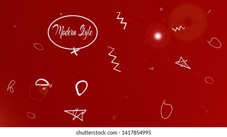 Minimal colorific illustration texture. Background texture, blur. Crisp space fantasy. Red colored. Planet and light background. Colorful universe new texture light.