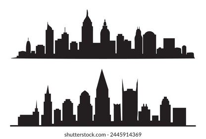 Silueta mínima de la ciudad de Colón. Silueta de la ciudad. Paisaje urbano. Ilustración vectorial.