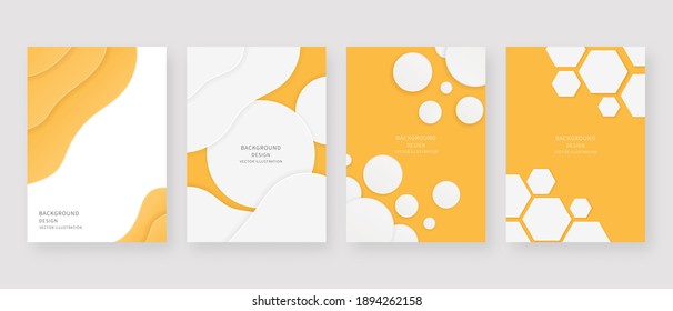 Minimal concept background. Abstract paper cut backgrounds with copy space for text. Vector illustration.