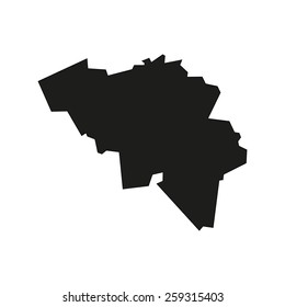 Minimal concept of the geographical map of Belgium