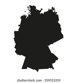 Minimal concept of the geographical map of Germany