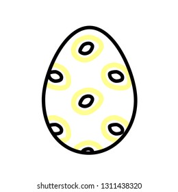 Minimal concept happy easter egg for holiday design, greeting card, book for kids, web, poster, banner, flyer