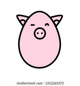 
Minimal concept happy easter egg for holiday design, greeting card, book for kids, web, poster, banner, flyer