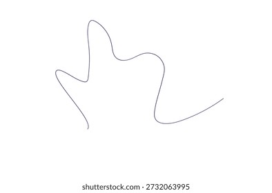 Minimal continuous line abstract shape, creative modern line art for branding, posters, and contemporary design use.