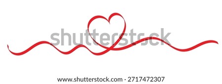 Minimal continuous line heart illustration. Simple black continuous line forming a heart shape on white background, symbolizing love, connection, and minimal romantic design.
