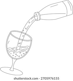 Línea continua mínima de Vector de movimiento de vertido de agua