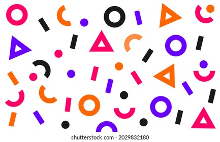 Minimal Contrast Color Basic Geometry Background Vector