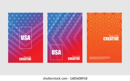 Minimal cool background  design | USA background design, colorful gradients cool background template | Pattern Background EPS-10