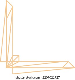 Minimal Corner Shape Outline Design 